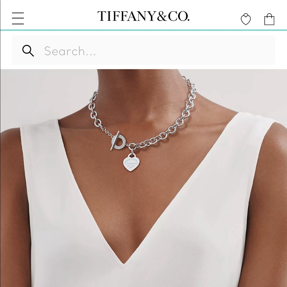 Tiffany Heart Tag Toggle Necklace